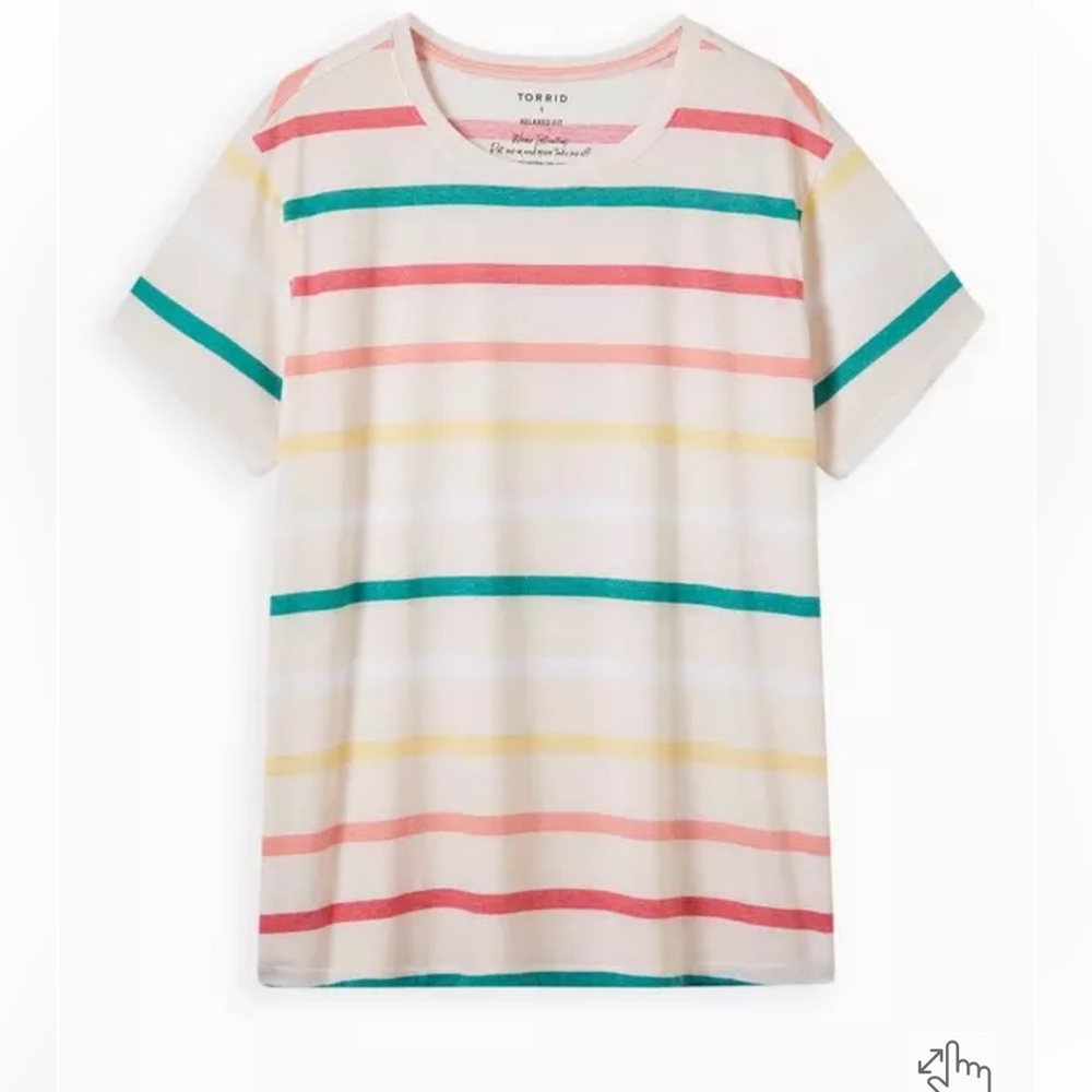 NWT Torrid Relaxed Fit stripe T-Shirt 2X
